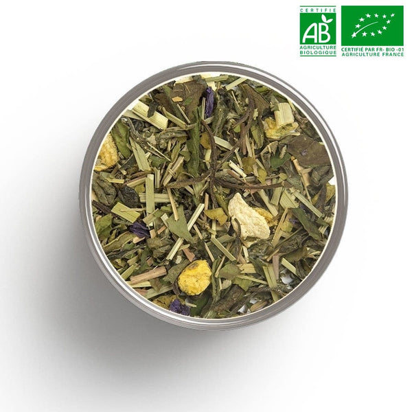 Tè verde biologico del buonumore (limone, albicocca) sfuso