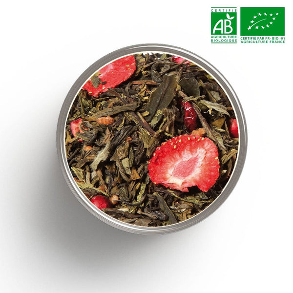 Tè verde biologico (fragola, mirtillo) alla rinfusa