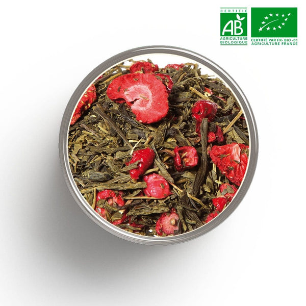 Tè verde biologico (fragola-mirtillo) alla rinfusa