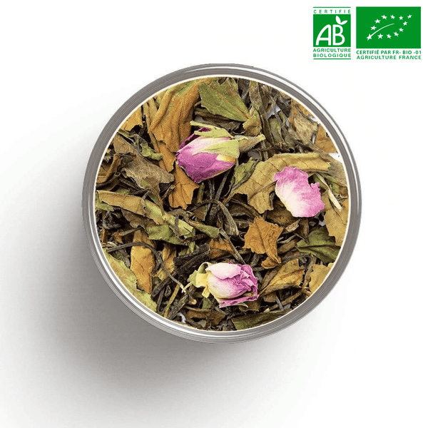Tè bianco biologico (vaniglia, rosa) sfuso
